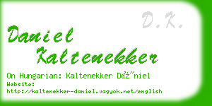 daniel kaltenekker business card